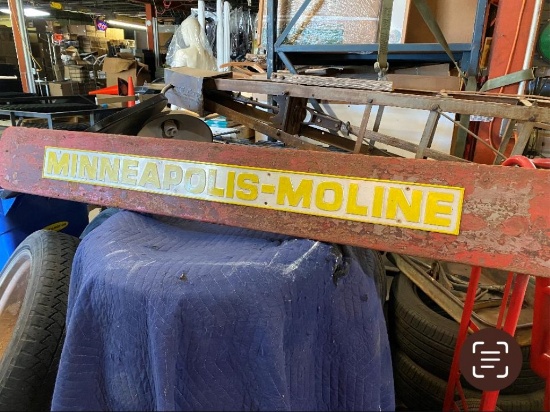 Minneapolis Moline wood & metal sign
