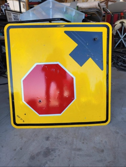 Retired ODOT Stop Ahead dated 1996