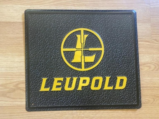 Leupold embossed sign, 15 1/2x17 1/2