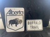 Buffalo Trail sign 18x23; road sign, 18x12