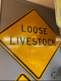 Loose Livestock highway sign, 41