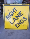 Retired ODOT Right Lane Ends 30x30