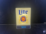 Lite Beer light-up, 1986, 12x18x3.5