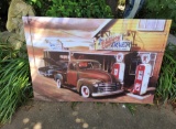 Texaco Halfway Diner painting signed by artist