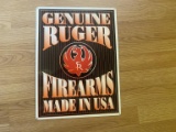 Ruger NOS embossed sign, 12x16