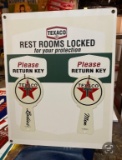 Set of Texaco restroom keys, hard to find, NOS