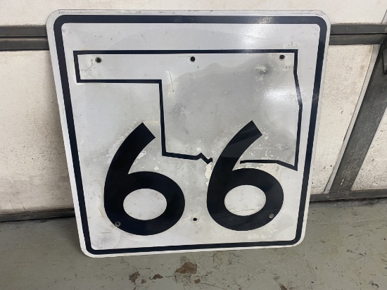 Oklahoma 66, aluminum, 24x24