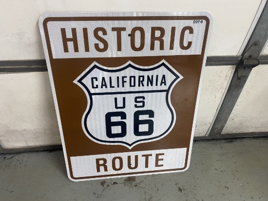 Historic California U Route 66 SS aluminum 30x24