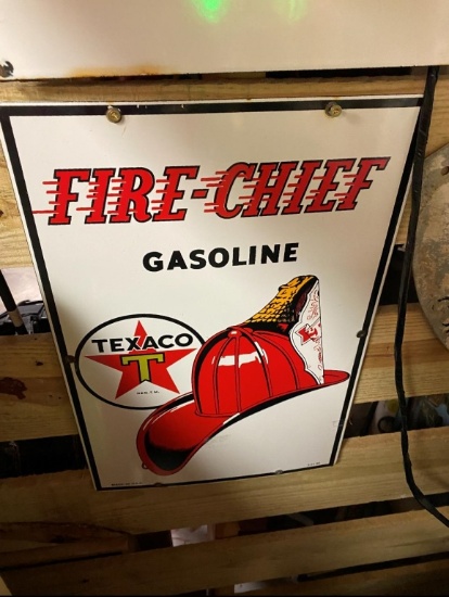 Texaco Firechief SSP pump sign
