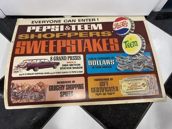 1964 Pepsi-Teem sweepstakes (cardboard)