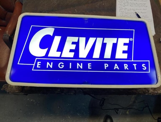 Clevite lighted sign, 24x12 1/2