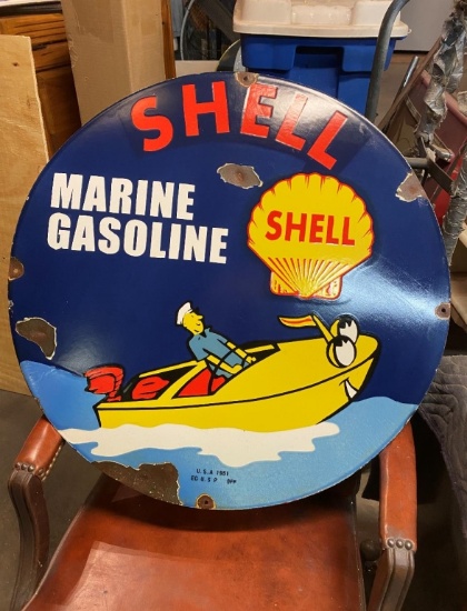 Shell Marine Gasoline, dated 1951, SSP 30"