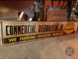 Commercial Distributing Inc Pennzoil metal sign