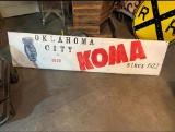 Metal sign, Oklahoma City KOMA - 1520, 1922