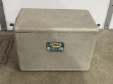 Vintage ice chest w/ Coke memorabilia