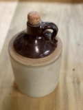 Old crock, 2 gal jug w/ cork, 7x12