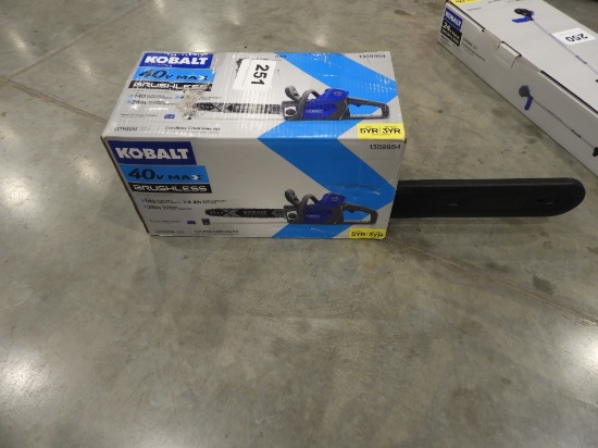 Kobalt 40v brushless cordless chain saw