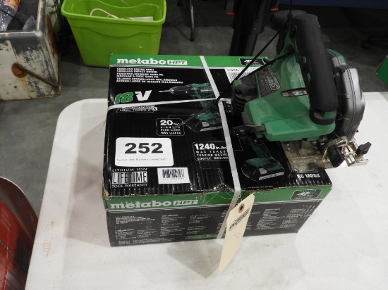 Metabo 18v cordless tool set new in box & more