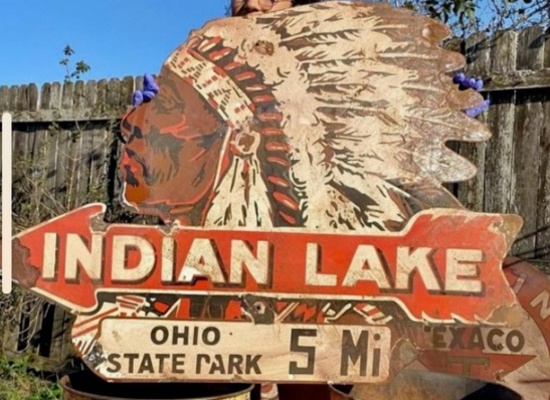 Indian Lake 5 mi., Ohio State Park SSP 1930's, 42x31