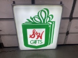 S & H Greenstamps light-up w/ frame mounting brackets, 7x42x52