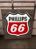 Phillips light-up, embossed 57 1/2x57 1/2x3 1/2