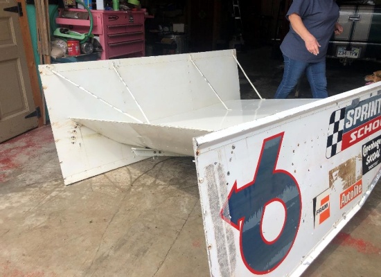 Top wing of sprint car