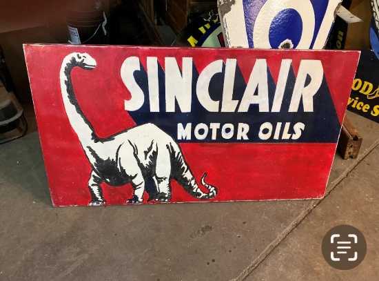 Sinclair Motor Oils, metal painted sign, 25x44