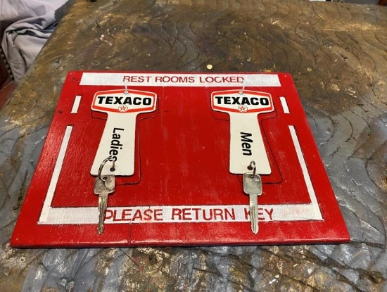 Restroom keys, Texaco board SSP 11x13