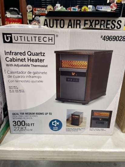 Infrared quartz cabinet heater