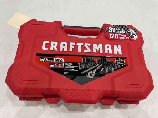 Craftsman 51 pc SAE & metric socket & ratchet set