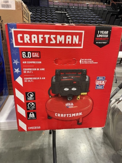 Craftsman 6 gal pancake air compressor, new in box