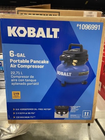 Kobalt 6 gal portable pancake air compressor