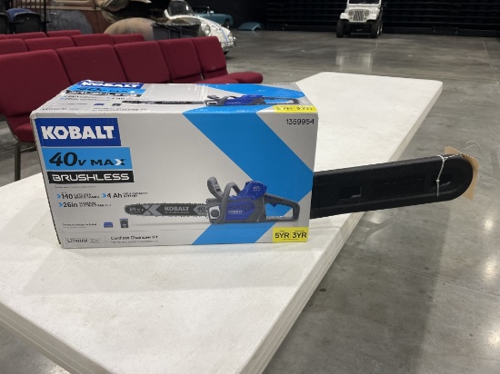 Kobalt 40v max brushless cordless chainsaw w/ char