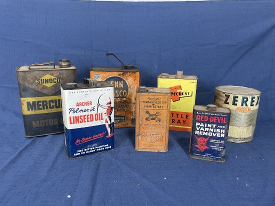 Group of collectible oil cans