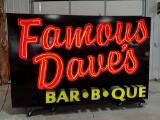 Famous Dave's BBQ neon