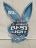 Milwaukee's Best die cut Playboy bunny sign
