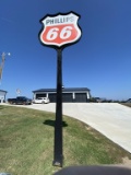 Phillips 66 shield die cut pole sign DSP