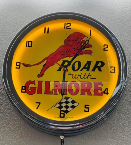 Roar with Gilmore 16" neon clock