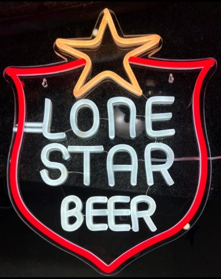 Long Star Beer LED 12 1/2Lx15 1/2H