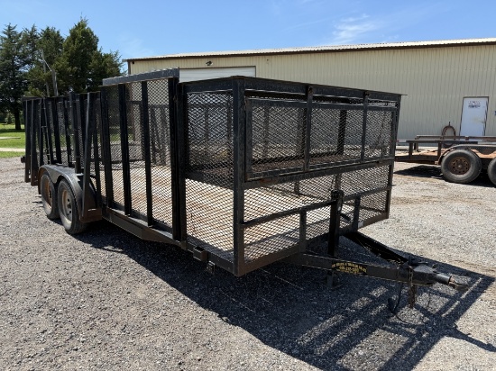 18’ bumper pull tandem axle lawn/landscape trailer