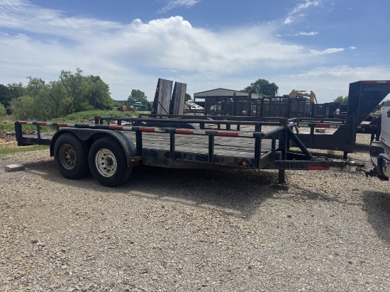 16’ bumper pull tandem axle utility trailer
