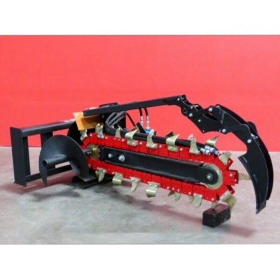 Greatbear 900/200 Hydraulic Skid Steer Trencher Attachment - New!