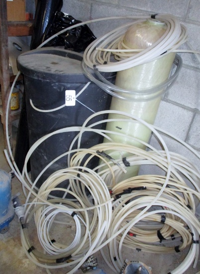 Water Softener Tank, Plastic, Poly Hose!