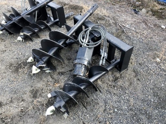 Greatbear Skid Steer Auger with Three Bits - New!
