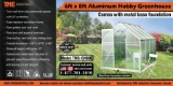 6’ x 8’ Twin Wall Hobby Greenhouse - New!