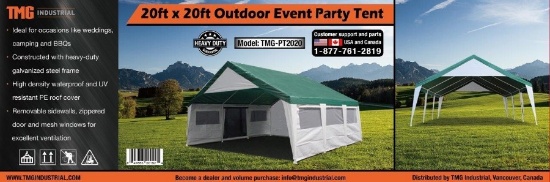TMG Industries 20’ x 20’ Pagoda Party Tent - New!