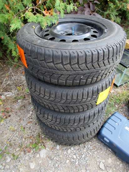 Set of Snow Tires on Rims - New!