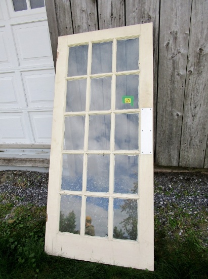 Exterior Multi Glass Pane Wood Door!