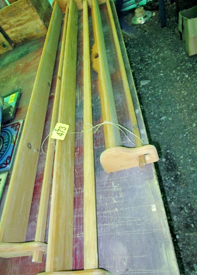 Wood Shelves & Curtain Rod!