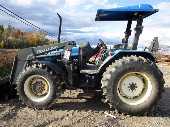 New Holland TL80 Loader Tractor with Alo Quick Attach Material Bucket!